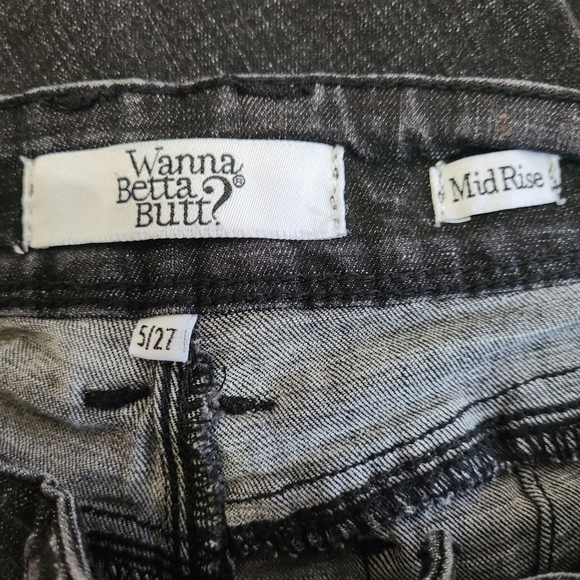 YMI: Wanna Betta Butt? Woman's Mid Rise Skinny Jeans, Size: 5, Color: Black - Picture 7 of 15